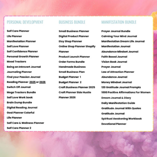 7500 Digital Planner and Journal Bundle