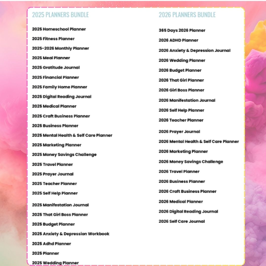 7500 Digital Planner and Journal Bundle